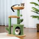 H90.5CM Cactus Cat Tree con rascador de sisal natural para gatos Perch Condo Kitty Play House rascador gato arbre à chat