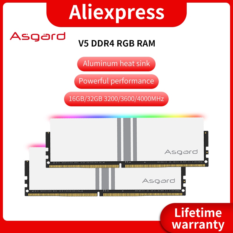 Asgard V1 Black Knight RGB RAM 16 GB PC Speicher RAM Memoria Computer Desktop DDR4 PC4 8g 16g 3200mHZ 3600MHz DIMM RGB