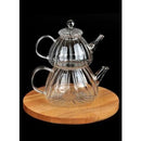 Türkischer Tee Teekanne Borosilikat-Teekanne Glas hitzebeständige Glas-Teekanne hitzebeständige Teekanne praktische Flasche Blume Tee Kräutertee