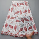 Kalume Weißer afrikanischer Tüll-Spitzenstoff Pailletten 5 Yards 2021 nigerianischer Mesh-Spitzenstoff Hohe Qualität zum Nähen von Hochzeitstüchern F1999