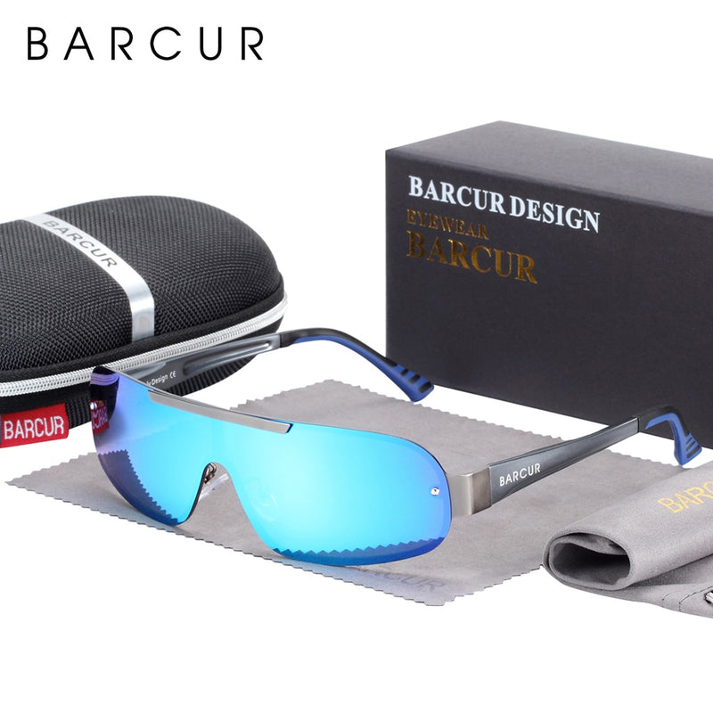 BARCUR, gafas de sol de aluminio y magnesio para hombre, gafas de sol polarizadas para hombre, gafas deportivas de piloto UV400