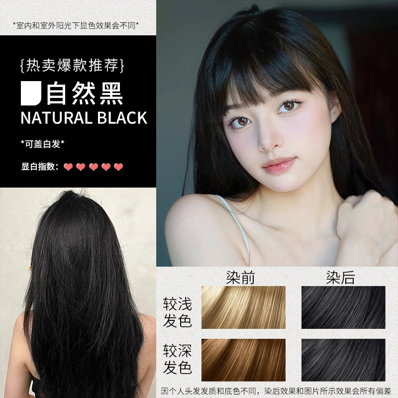 Natural Organic Hair Color Permanent Hair Coloring Shampoo Long Lasting Hair Dye Shampoo Professional Dye
