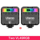 Ulanzi VL49 RGB-Videoleuchten Mini-LED-Kameraleuchte 2000 mAh Wiederaufladbare LED-Panel-Lampe Foto-Video-Beleuchtung für Youtube Tik Tok
