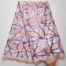 Kalume Weißer afrikanischer Tüll-Spitzenstoff Pailletten 5 Yards 2021 nigerianischer Mesh-Spitzenstoff Hohe Qualität zum Nähen von Hochzeitstüchern F1999