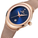 NAVIFORCE Luxury Brand Watches for Women Fashion Casual Ladies Quartz Wristwatch Rose Gold Stainless Steel Waterproof Clock Girl