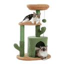 H90.5CM Cactus Cat Tree con rascador de sisal natural para gatos Perch Condo Kitty Play House rascador gato arbre à chat