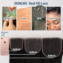 Unsichtbare HD Lace Frontal Closures 5x5 Lace Closure Straight Remy Echthaar mit Babyhaar Melt Skins 4x4 HD Lace für Frauen