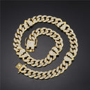 Halskette + Uhr + Armband Hip Hop Miami Curb Kubanische Kette Goldfarbe Iced Out Gepflasterte Strasssteine ​​CZ Bling Rapper Für Herrenschmuck