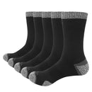 YUEDGE Herren Docht Dickes Kissen Baumwolle Crew Sports Athletic Wandersocken Winter Warme Socken für Männer (5 Paar/Packungen)
