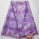 Kalume Weißer afrikanischer Tüll-Spitzenstoff Pailletten 5 Yards 2021 nigerianischer Mesh-Spitzenstoff Hohe Qualität zum Nähen von Hochzeitstüchern F1999