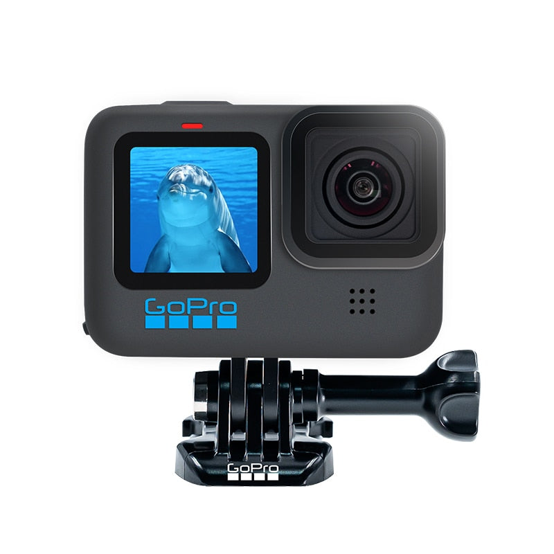 GoPro HERO 10 Black Underwater Action Camera 4K 5.3K60 Video, Helmet Sports Cam 23MP Photos, 1080p Live Streaming Go Pro HERO10