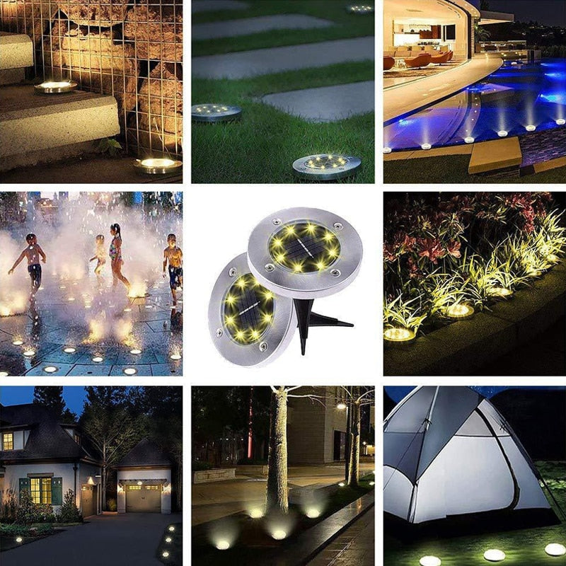 Lámpara subterránea Led Solar para exteriores, impermeable, Ip66, lámpara para césped y patio, farola Solar para jardín, escalera enterrada, jardín