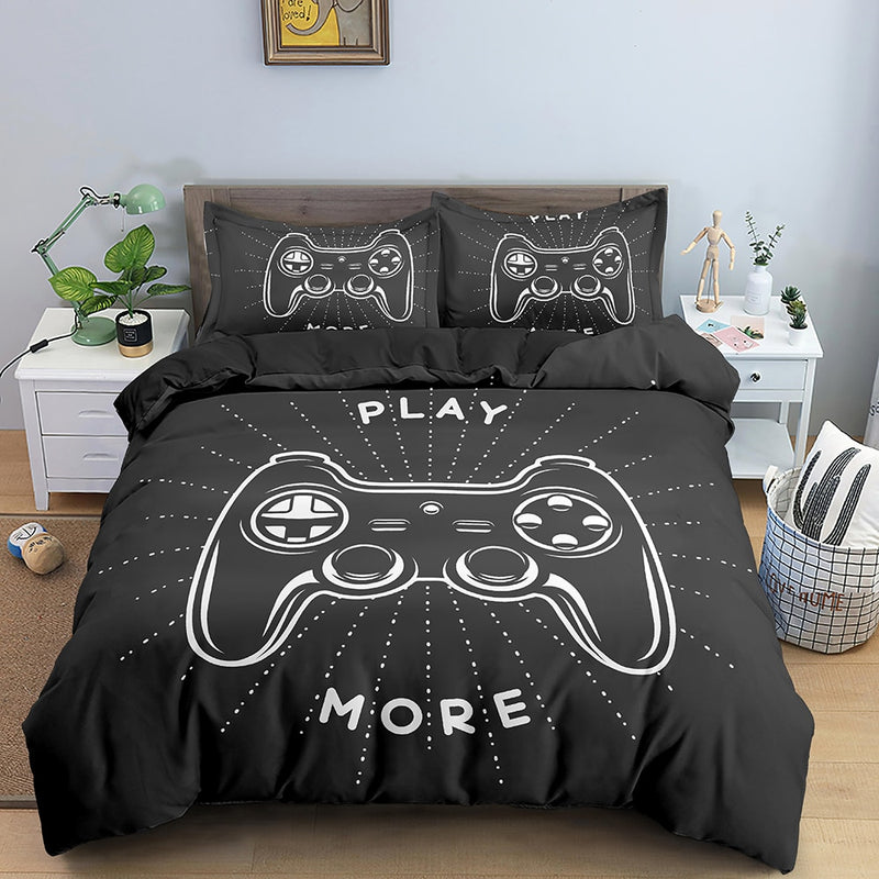 Videospiel-Bett-Sets für Jungen, Gamer-Tröster, Gaming-Themen-Schlafzimmer-Dekoration, Spiel-Bettwäsche-Set, Heimtextilien