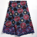 Schweizer Voile-Baumwollspitzenstoff African 2021 Stickerei Afrikanische Baumwoll-Voile-Spitze im Dubai-Stil für jede Hochzeitsfeier 2491A