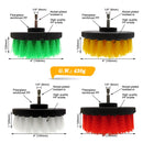 4-teiliges Schrubberbürsten-Set, elektrische Reinigungsbürste für Duschbad, Auto, Leder, Kunststoff, Holzmöbel, Reinigungsset