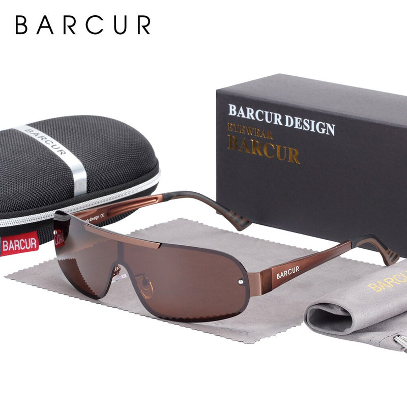 BARCUR, gafas de sol de aluminio y magnesio para hombre, gafas de sol polarizadas para hombre, gafas deportivas de piloto UV400