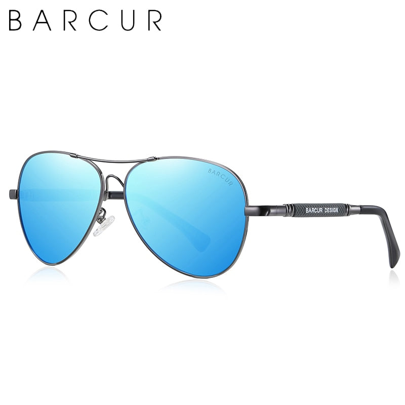 BARCUR Original Herren Sonnenbrille Polarisierte Anti Blaulichtschutz Herren Sonnenbrille Damen Pilot UV400 Brillen