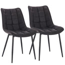 WOLTU 2PCs/set Dining Chairs Faux Leather/Fabric/Velvet/Linen Kitchen Chair Upholstered Seat Stable Metal Legs Kitchen Furniture