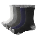 YUEDGE Herren Docht Dickes Kissen Baumwolle Crew Sports Athletic Wandersocken Winter Warme Socken für Männer (5 Paar/Packungen)