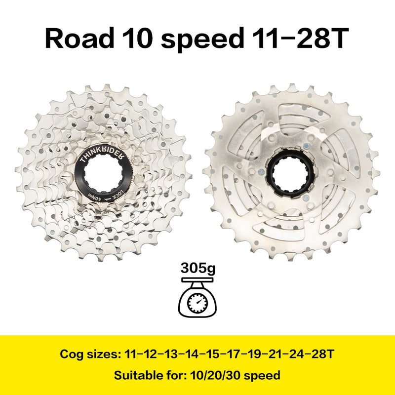 ThinkRider Road Bike 9 10 11 Speed Velocidade 28T/32T Bicycle Cassette Freewheel MTB Sprocket for SHIMANO A1 X7 X5