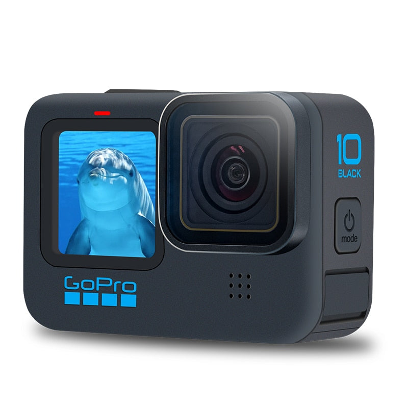 GoPro HERO 10 Black Underwater Action Camera 4K 5.3K60 Video, Helmet Sports Cam 23MP Photos, 1080p Live Streaming Go Pro HERO10