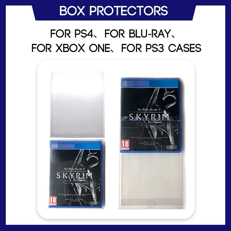 Box Protector Sleeve For PS4 For Blu-ray For Xbox One For PS3 Game Custom Clear Plastic Protection