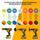 4-teiliges Schrubberbürsten-Set, elektrische Reinigungsbürste für Duschbad, Auto, Leder, Kunststoff, Holzmöbel, Reinigungsset