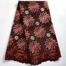 Schweizer Voile-Baumwollspitzenstoff African 2021 Stickerei Afrikanische Baumwoll-Voile-Spitze im Dubai-Stil für jede Hochzeitsfeier 2491A