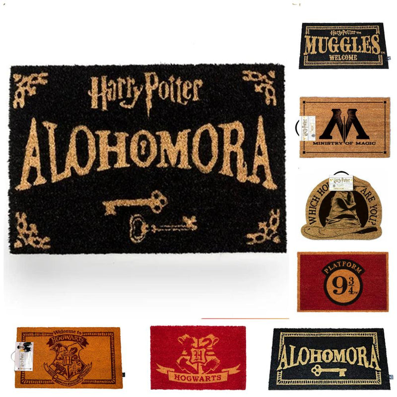 Harry Potter Fußmatten ideal für Fans der Saga, verschiedene Muggelmodelle Welcome, Alohomora, 9 und 3/4, Welcome Hogwarts