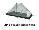 3F UL GEAR Lanshan 2 Carpa sin varillas 2 Personas Profesional 15D Silnylon Carpa Tienda de campaña ultraligera para exteriores 3 4 Temporada carpa