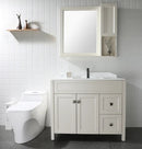 EZANDA Einhand-Badezimmerarmatur aus Messing mit aufklappbarem Waschbeckenablauf und Wasserhahn-Zuleitungen, mattschwarz