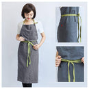 エプロン 100%リネン カフェ 風 が 隠れる 隠れる シンプル ポケット 付き 家庭 エプロン おまけ おまけ: ナノスポンジ [High Stern House] 出荷 （特別 記念 モデル））））