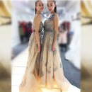 Jusere Real Photos Shinning Luxury Beading A-Linie Abendkleider Runway Exquisite Verschönerung Neueste Modekleider