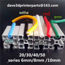 1 Meter 20/30/40/50 Serie 6 mm / 8 mm / 10 mm Flachdichtung für 2020 Aluminiumprofil Soft Slot Cover / Panel Holder C-Beam-Maschine