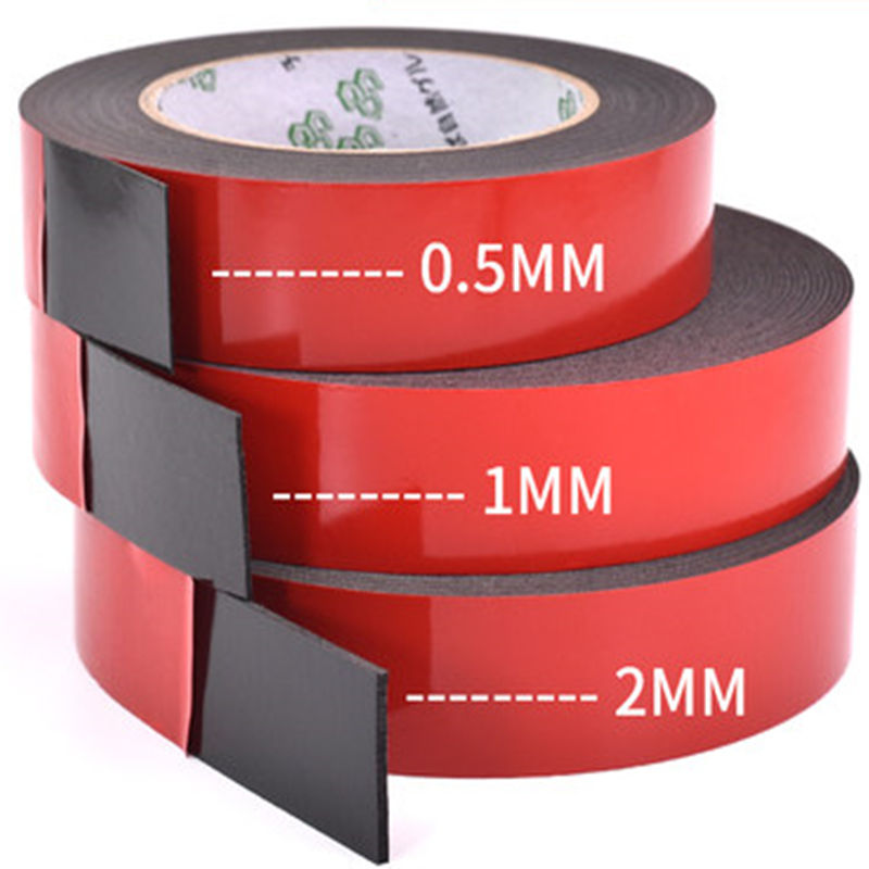 2 uds/1 Uds 0,5mm-2mm de espesor Super fuerte cinta adhesiva de espuma de doble cara para montaje almohadilla de fijación pegajosa