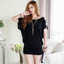 Fashion Women Summer Dress Sexy Off Shouder Bodycon Dresses Vestidos Short Sleeve Ladies Slim Mini Dress Robe Femme