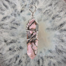 Mix Kristallstein Opal Malachit Lapis Grün Howlith Stein Onyx Rosenrosa Quarz Karneol Facettierte Perle Twining Anhänger 1PCS