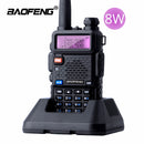Baofeng UV-5R 8W Walkie Talkie 10km Dual Band UV 5R Ham Funkgerät VOX Taschenlampe Tragbares Jagdfunkgerät mit großer Reichweite