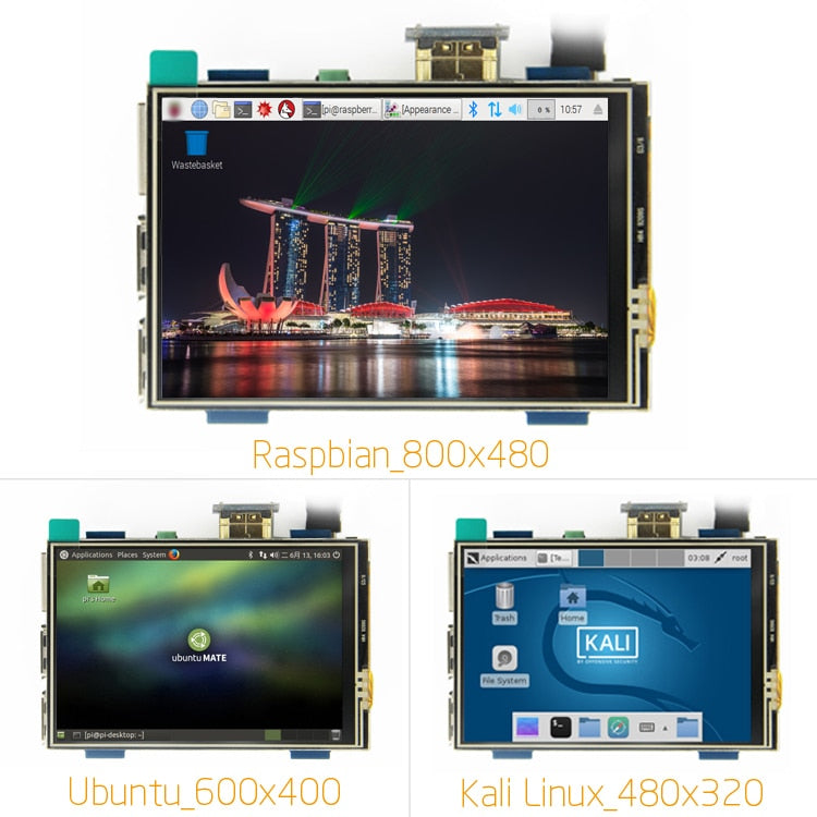 3,5-Zoll-LCD-HDMI-USB-Touchscreen Real HD 1920 x 1080 LCD-Display Py für Raspberri 3 Model B / Orange Pi (Play Game Video) MPI3508