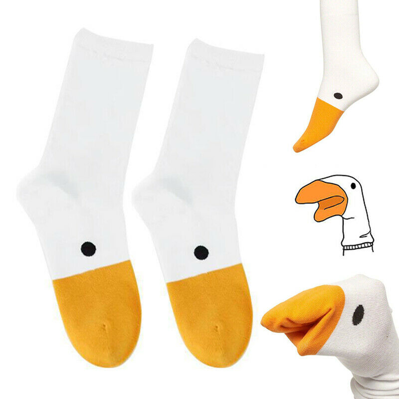 Game Untitled Goose Socks Animal Funny Unisex Casual Soft Cotton White Socke