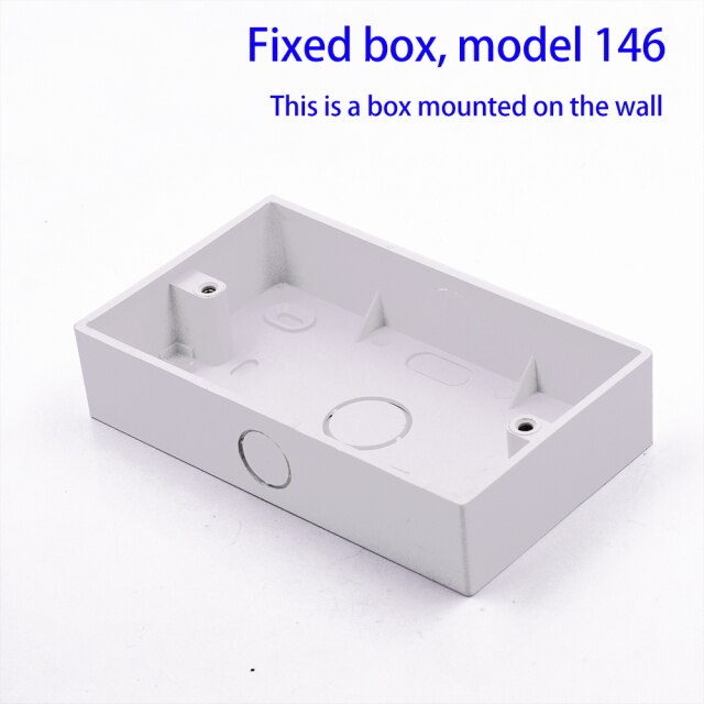 Delviz Externe Montagebox für 146 * 86 mm Standard-Wandschalter Kunststoff MaterialsBOX Wandsteckdose Kassette Außenwand-Anschlussdose