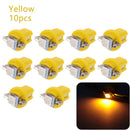 10Pcs LED-Licht-Auto-Messgerät-Geschwindigkeits-Schlag-Birnen-Armaturenbrettinstrument-Licht-Keil-Innenlampe B8.5D 509T B8.5 5050 führte 1 SMD-T5-Lampe