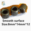 2 Stück Lager HF081412 Außenring Achtkant/Außensechskant/Glatte Oberfläche/Außen gerändelt Einweg-Nadellager 8*14*12mm