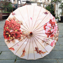 Seiden-Regenschirm für Damen, japanische Kirschblüten, Seide, alter Tanzregenschirm, dekorativer Regenschirm, chinesischer Stil, Ölpapier-Regenschirm