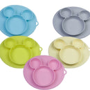 Kids Bowl Plates baby feeding silicone plate children's integrated baby silica gel dishes