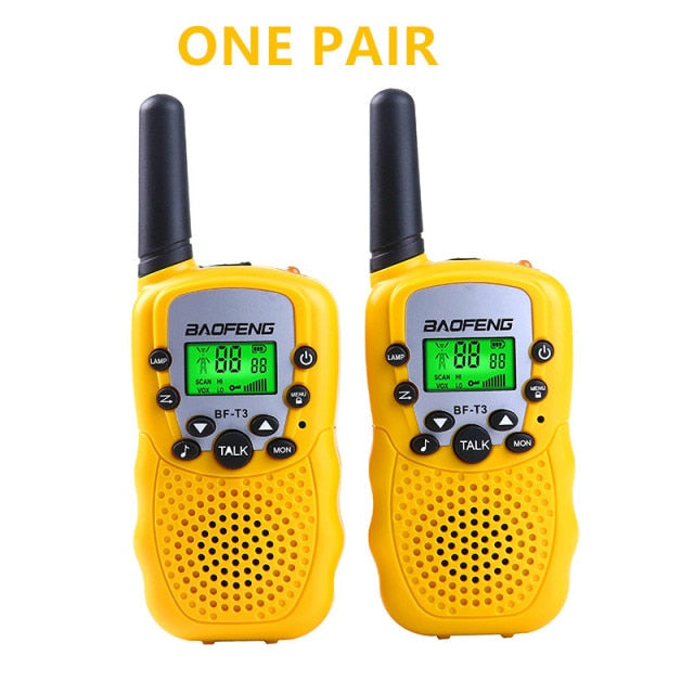 2 uds al por mayor niños Mini niños UHF Walkie Talkie BF-T3 Baofeng FRS Radio bidireccional Comunicador T3 Handy Talkie Hf transceptor
