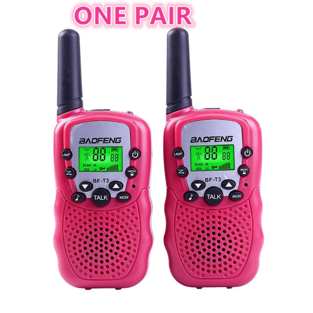 2pcs Wholesale Children Mini Kids UHF Walkie Talkie BF-T3 Baofeng FRS Two Way Radio Comunicador T3 Handy Talkie Hf Transceiver