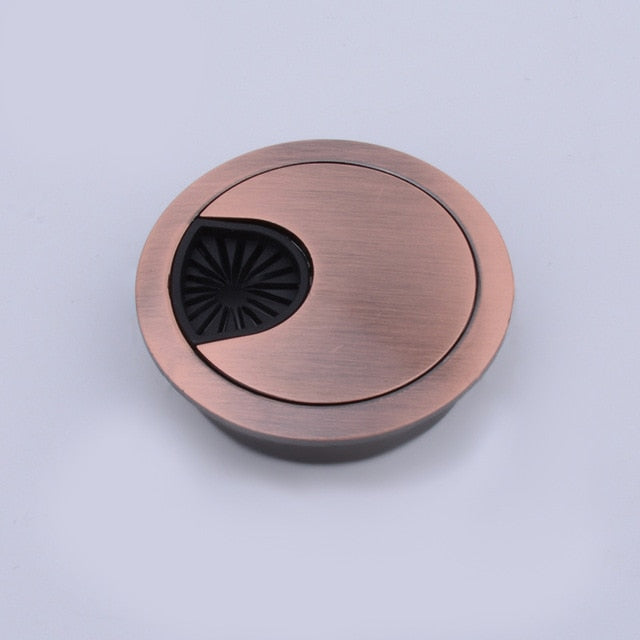 NAIERDI Zinc Alloy Desk Wire Hole Cover Base Computer Grommet Table Cable Outlet Port Surface Line Box Furniture Hardware