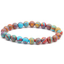 Pulsera con cuentas de 8mm de piedra Natural, Ojo de Tigre de Lava, ónix negro, cuentas curativas mate, brazalete elástico, amuleto de Yoga para mujeres y hombres, joyería