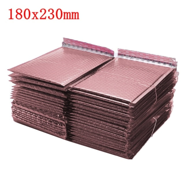 50 PCS/Lot Different Specifications Gold Plating Paper Bubble Envelopes Bags Mailers Padded Shipping Envelope Bubble Mailing Bag